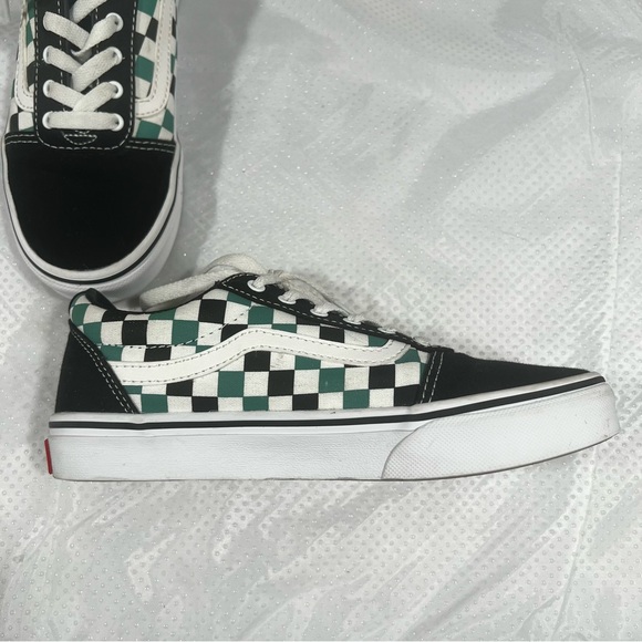 Vans Ward Checkerboard Sneakers Green and Black, Youth Sz 3.5 - Picture 6 of 12